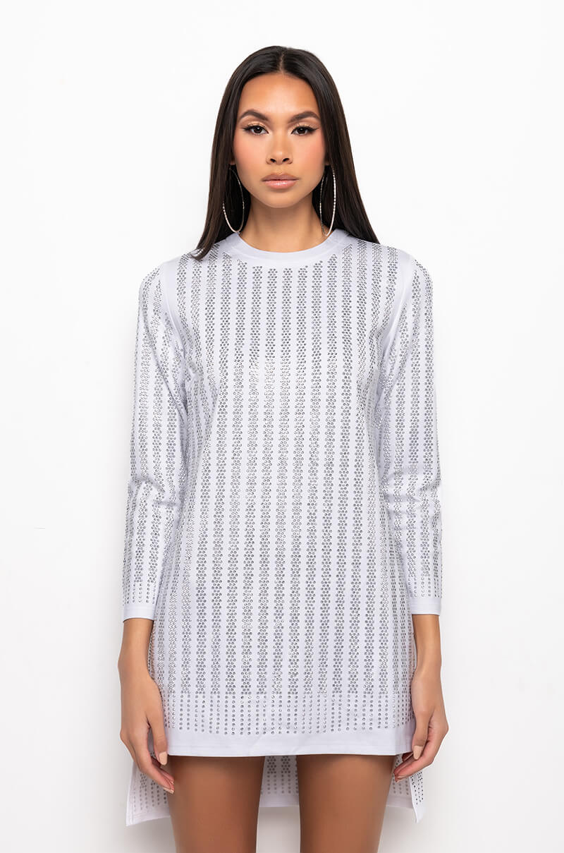 READY TO GO RHINESTONE MINI DRESS