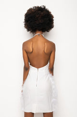 REAL LIFE MUSE MINI FAUX FEATHERS DRESS