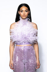 REAL OSTRICH FEATHER TOP