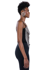 HEART CHAINED SLEEVELESS TOP