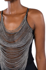 HEART CHAINED SLEEVELESS TOP
