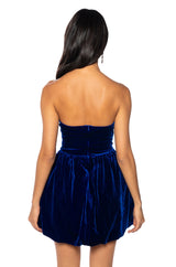 REGINA SWEETHEART VELVET MINI DRESS
