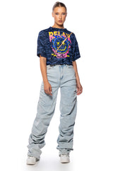 RELAX SMILEY GRAPHIC T SHIRT