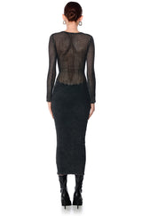 RENEE MESH KNIT MIDI DRESS