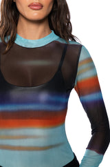 RESIST THE URGE MESH MOCKNECK BODYSUIT