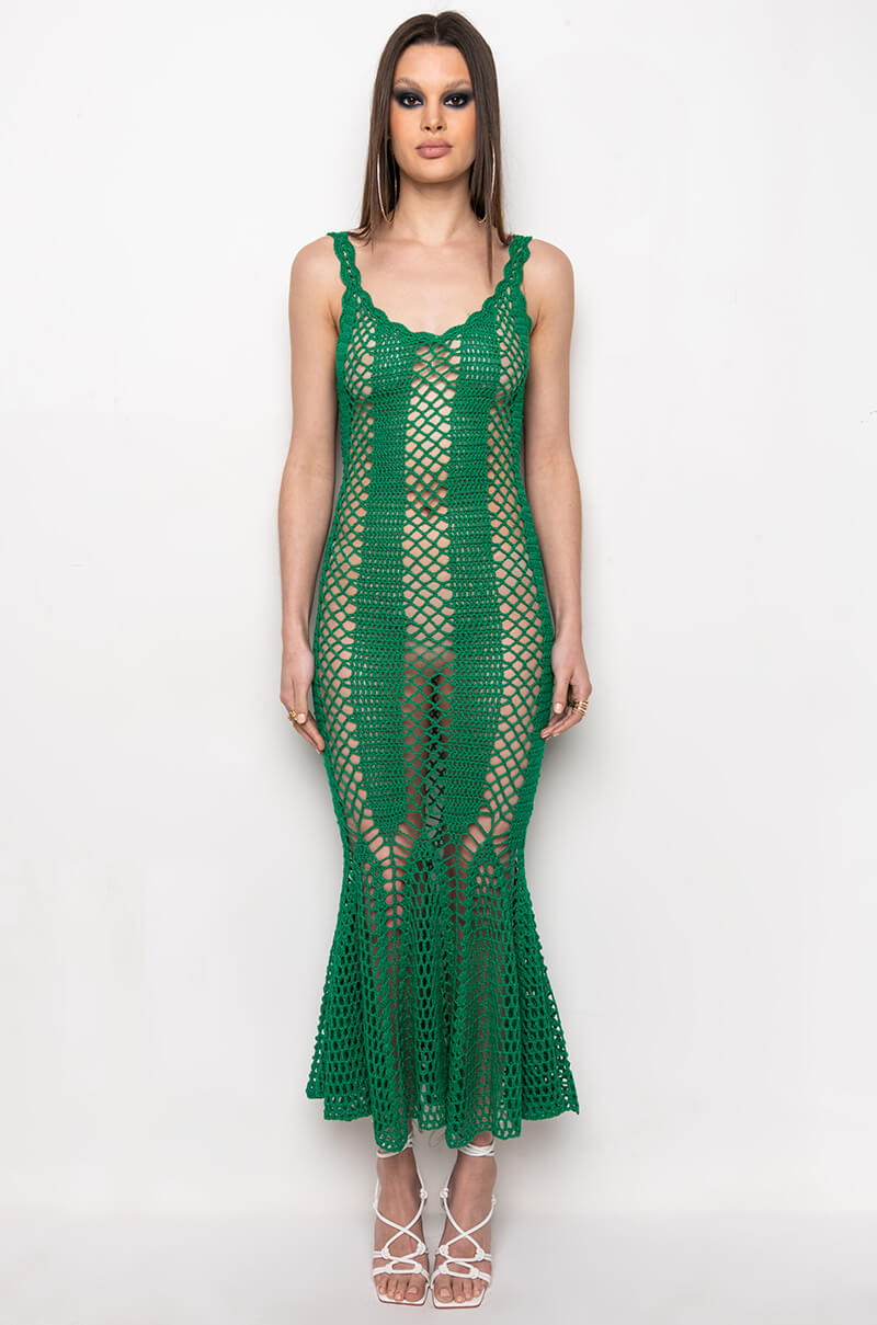 CAN'T HELP IT MAXI CROCHET DRESS