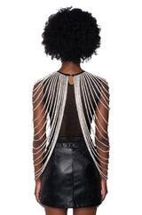 RHINESTONE EMBELLISHED DETAIL TOP