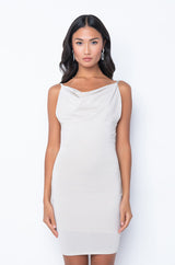 RHINESTONE STRAP LUREX MINI DRESS