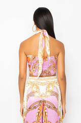 RICH BITCH LOOKS TIE FRONT BANDEAU