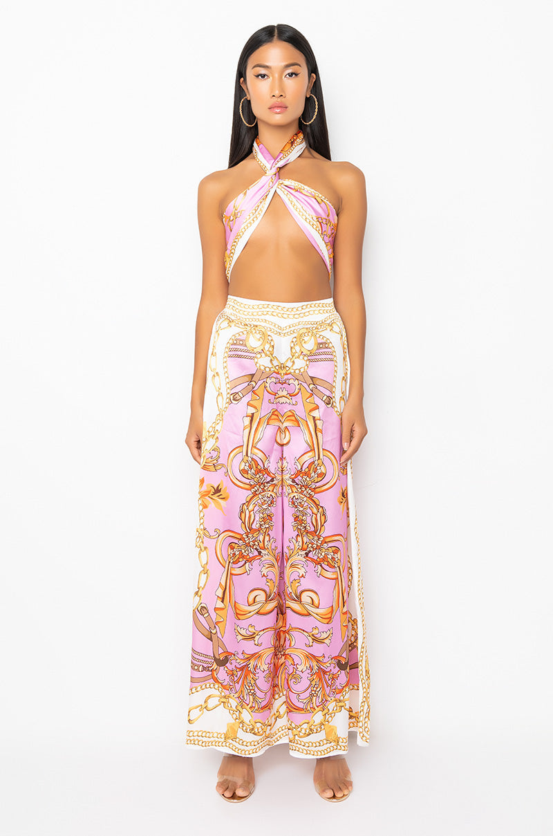 RICH BITCH LOOKS TIE FRONT BANDEAU