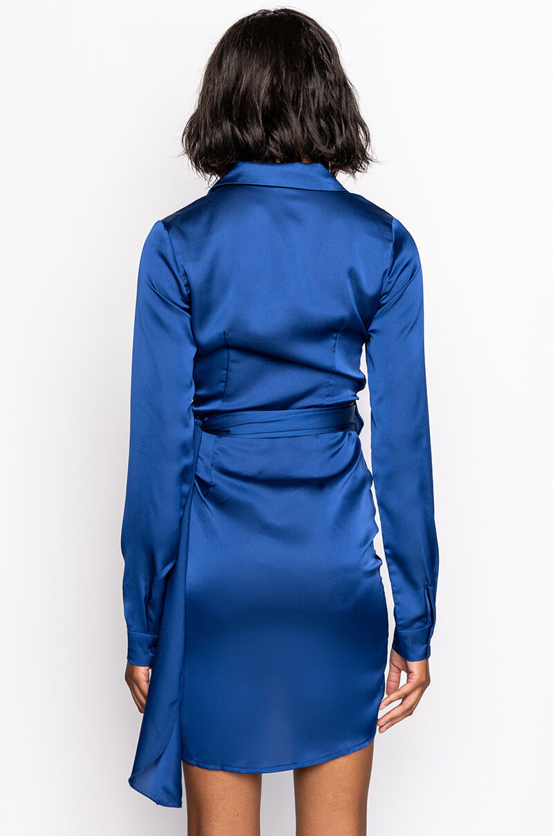 RIGHT MOVES WRAP MINI DRESS