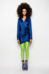 RIGHT MOVES WRAP MINI DRESS