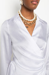 RIGHT MOVES WRAP MINI DRESS