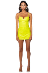 RIO SWEETHEART NECK FAUX LEATHER BODYSUIT