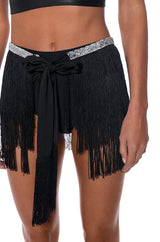 RISE AND SHINE FRINGE MINI SKIRT