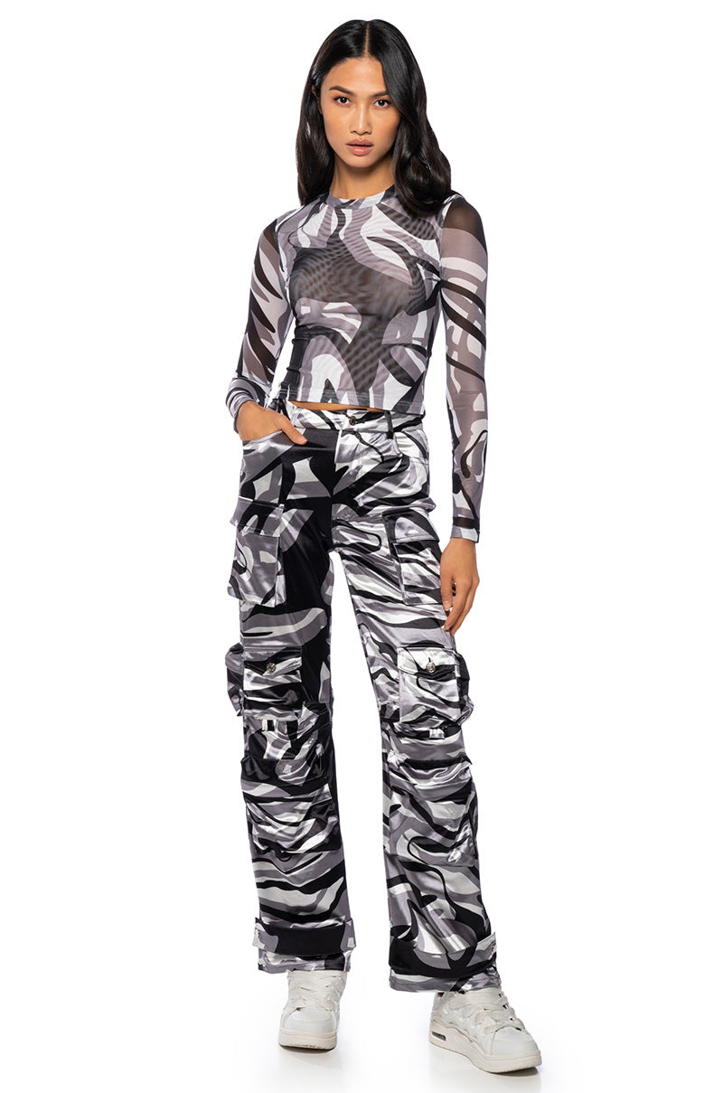 ROGER THAT MESH LONG SLEEVE CAMO BODYSUIT