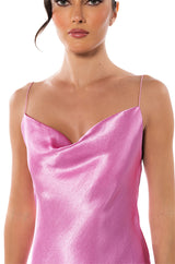 JACKIE SLEEVELESS COWL NECK MINI DRESS