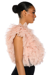 ROMANTIC TULLE RUFFLE BODYSUIT