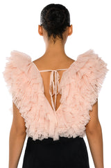 ROMANTIC TULLE RUFFLE BODYSUIT