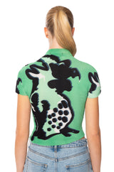 ROMANTICIZE ME PLEATED KNIT MOCK NECK TOP