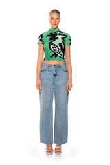 ROMANTICIZE ME PLEATED KNIT MOCK NECK TOP