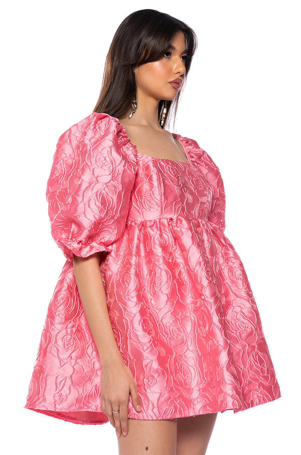 VIVIENNE PUFF SLEEVE MINI DRESS
