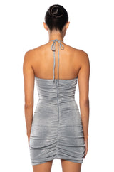ROSETTE SPARKLE MINI DRESS