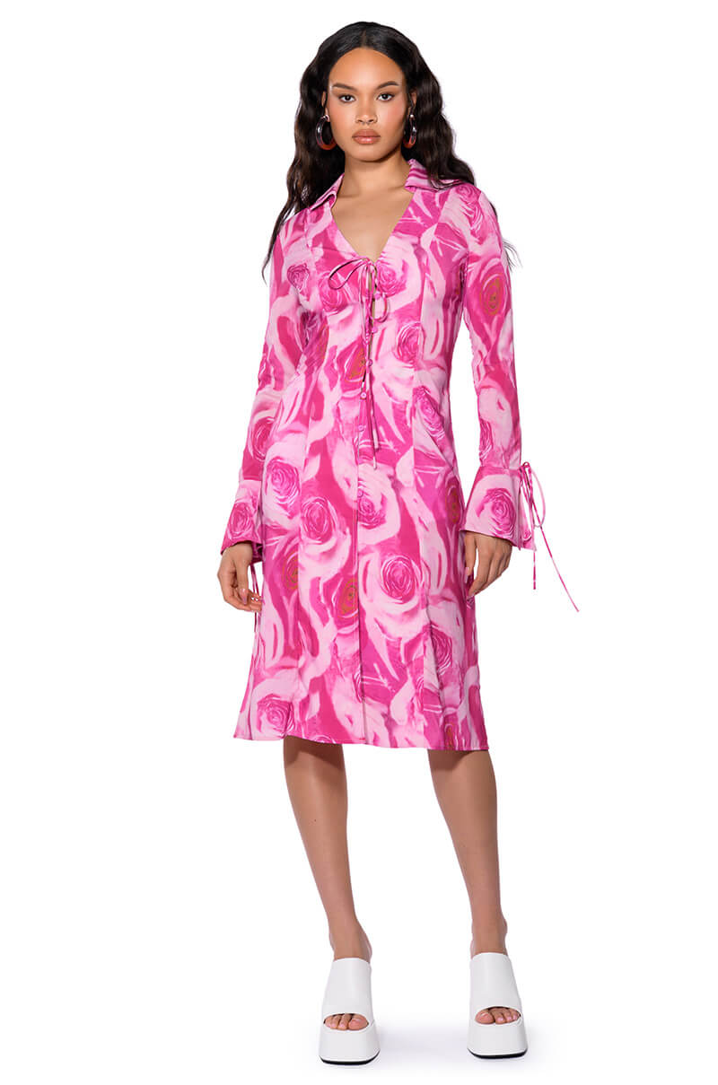 ROSEY TIE FRONT BLOUSE