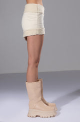 ROSIE FUR TRIM JACKET AND MINI SKIRT SET