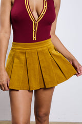 RUN AFTER YOU CORDUROY MINI SKIRT