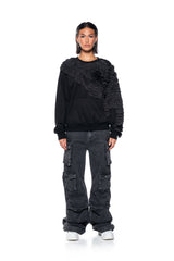 RUN IT TEXTURED CREWNECK