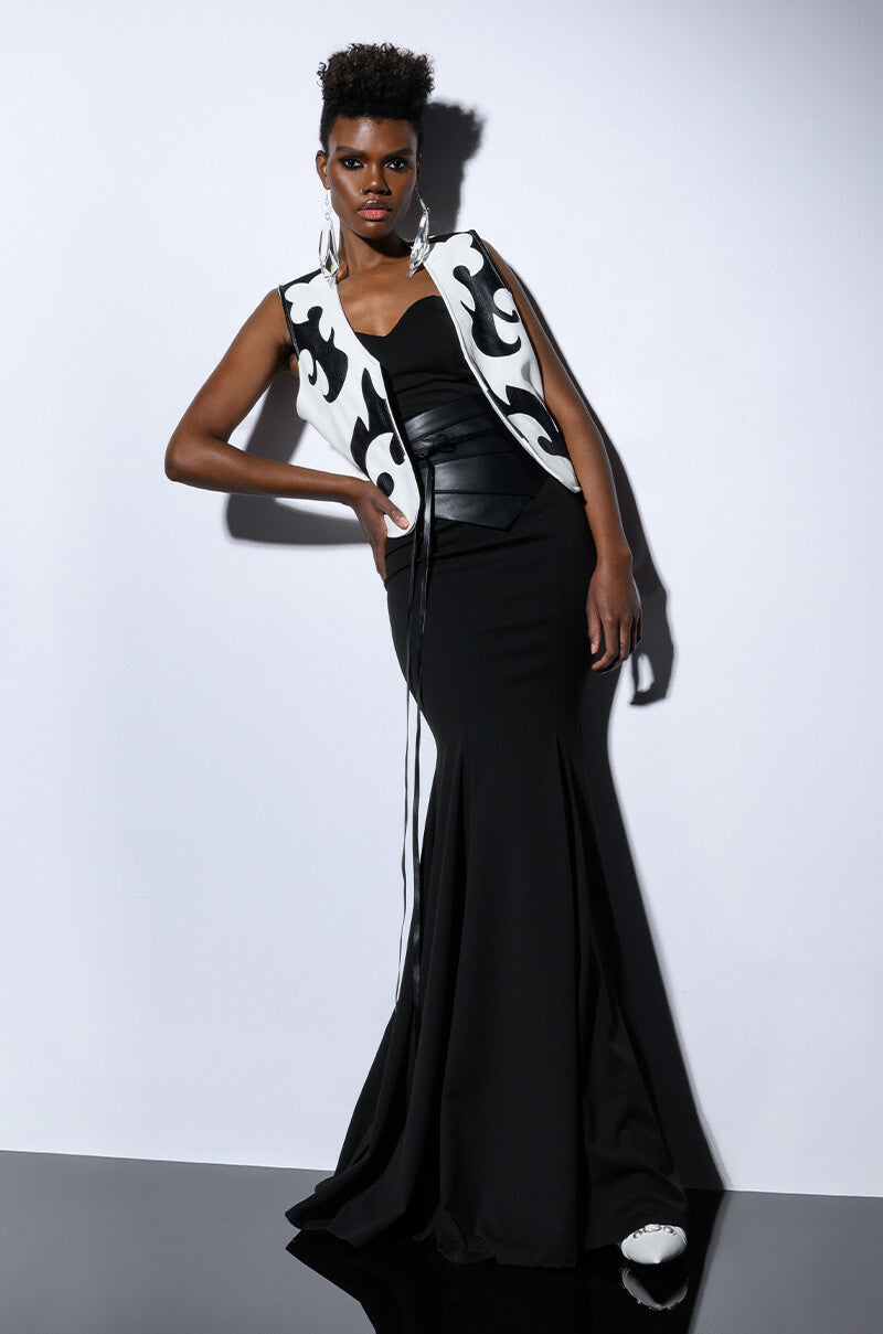 RUN THE WORLD STRAPLESS MAXI DRESS