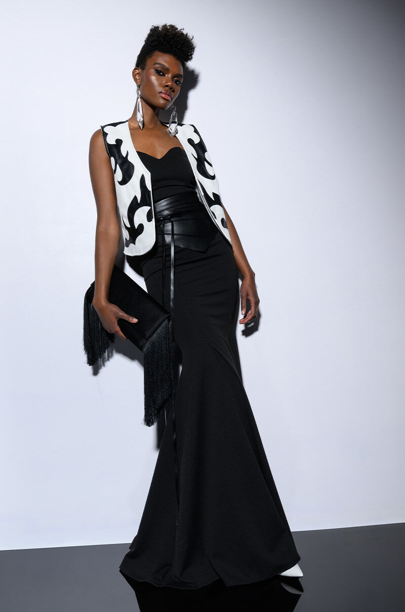RUN THE WORLD STRAPLESS MAXI DRESS