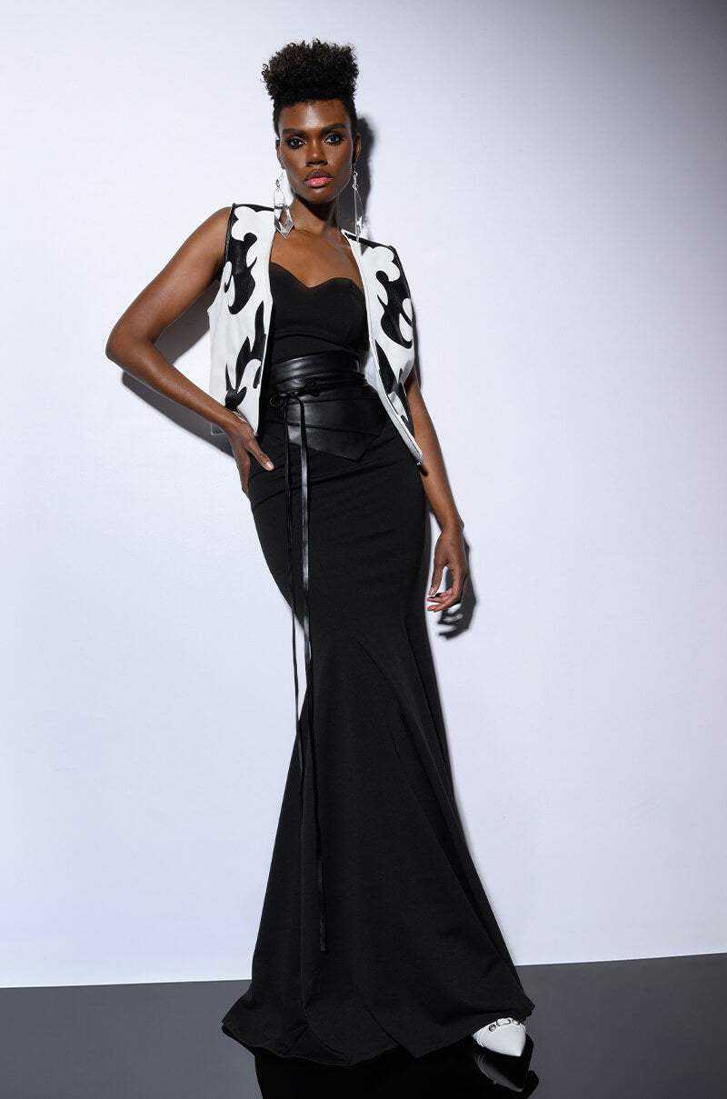 RUN THE WORLD STRAPLESS MAXI DRESS