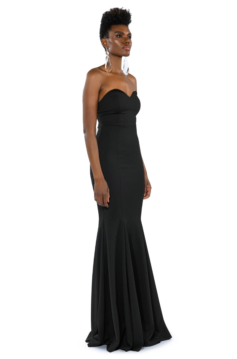 RUN THE WORLD STRAPLESS MAXI DRESS
