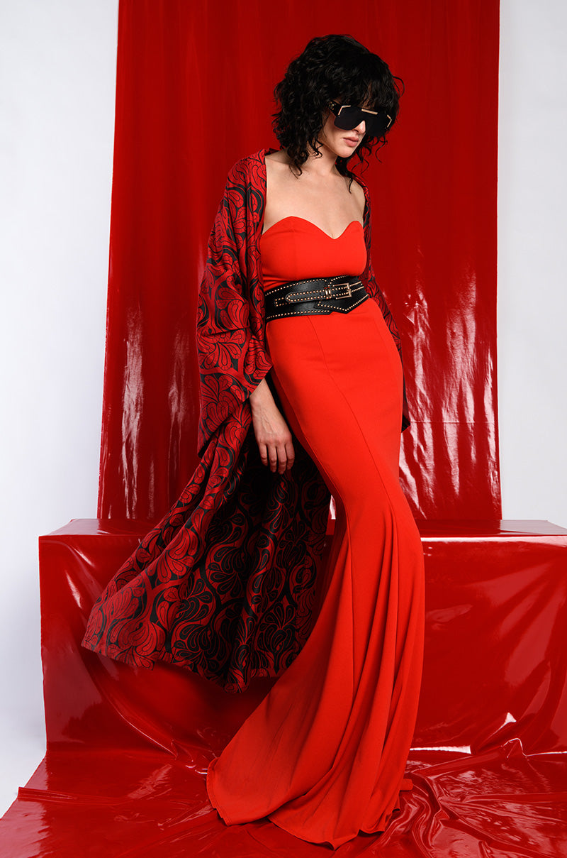 RUN THE WORLD STRAPLESS MAXI DRESS