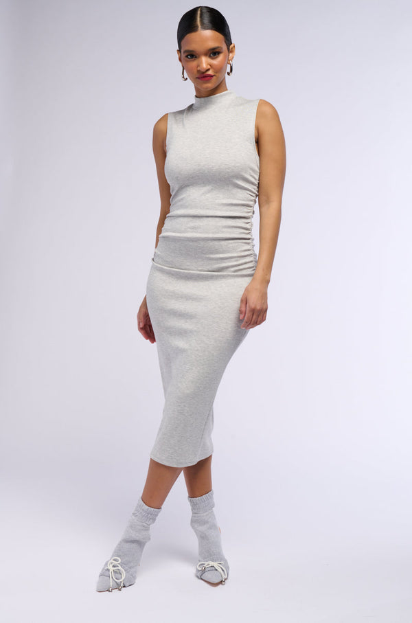 RUNNING ERRANDS SLEEVELESS MIDI DRESS