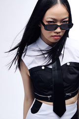 SABRINA TIE DETAIL CORSET BLOUSE