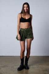 SAIL AWAY DETACHABLE SKIRT OVERLAY DENIM MINI SHORT