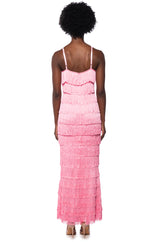 SAMBA STYLE FRINGE MAXI DRESS