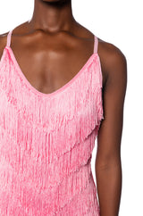 SAMBA STYLE FRINGE MAXI DRESS