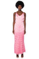 SAMBA STYLE FRINGE MAXI DRESS