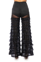 SAMIRA MESH RUFFLE FULL LENGTH PANT