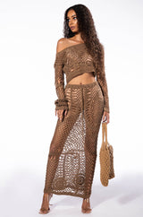 SAND DUNES LONG SLEEVE TOP AND MAXI SKIRT SET