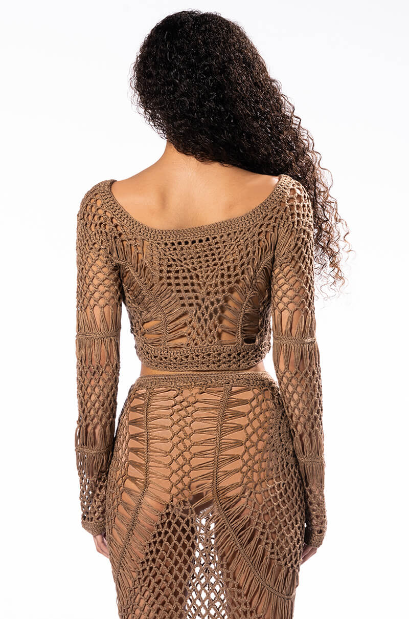 SAND DUNES LONG SLEEVE TOP AND MAXI SKIRT SET