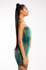 SANGRIA TEXTURED TUBE MINI DRESS