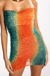 SANGRIA TEXTURED TUBE MINI DRESS