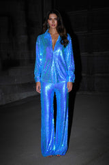 SAPPHIRE DREAMING SEQUIN SHIRT