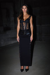 SASHA CAP SLEEVE LACE DETAIL CORSET TOP