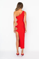 SAVE IT FOR THE DANCE ONE SLEEVE MAXI DRESS